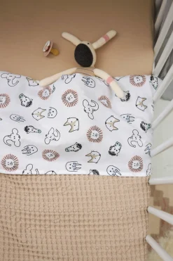 Discount Meyco Baby Ledikantlaken Animal/Uni - Set Van 2 100X150 Cm Wit/Multi
