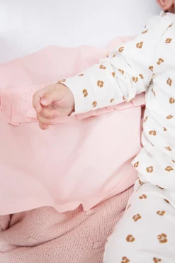 Outlet Meyco Baby Ledikantlaken Ruffle 100X150 Soft Pink