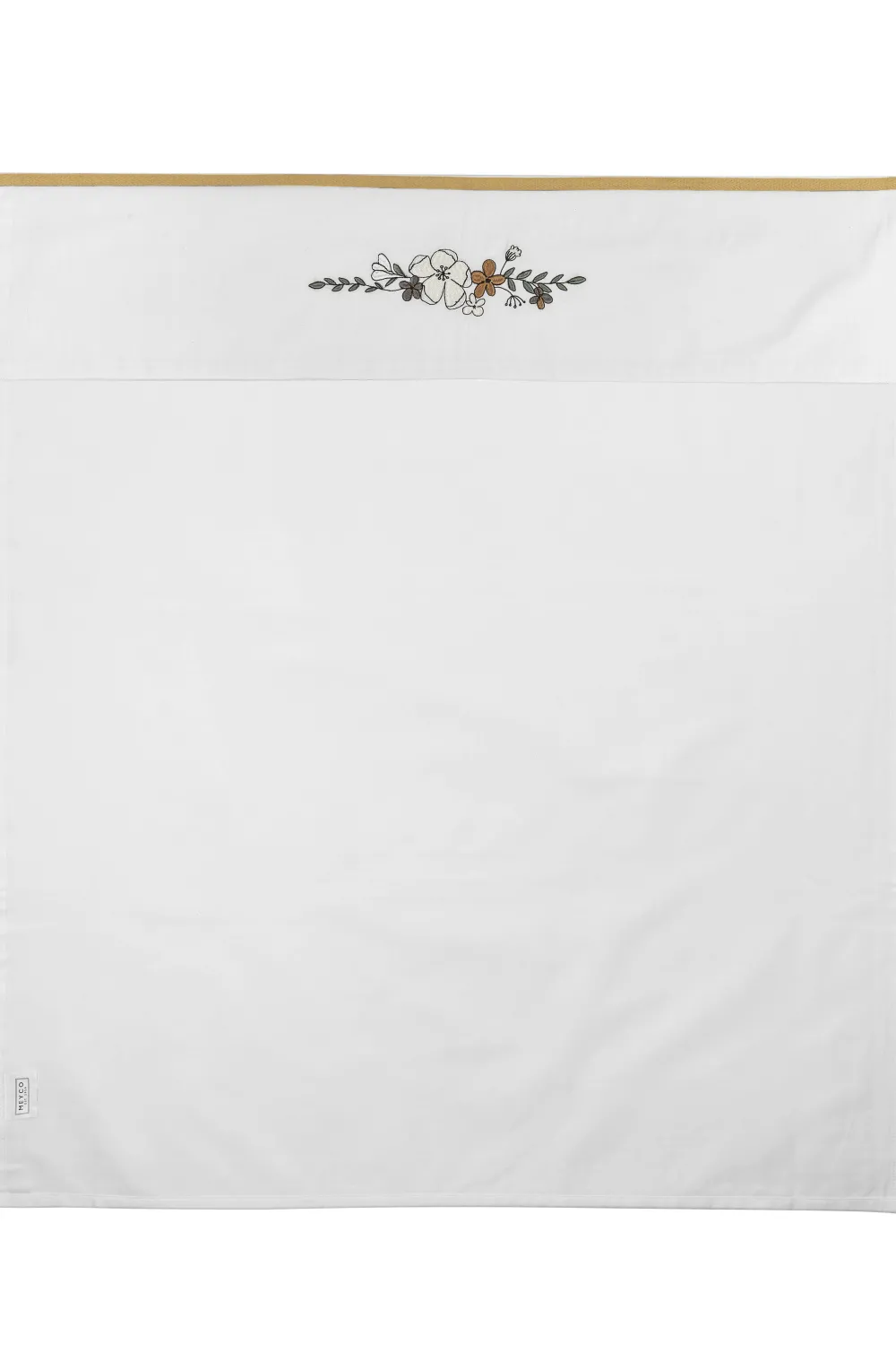Sale Meyco Baby Wieglaken Floral 75X10 Cm Honey Gold