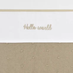 Online Meyco Baby Wieglaken Hello World 75X100 Cm Sand