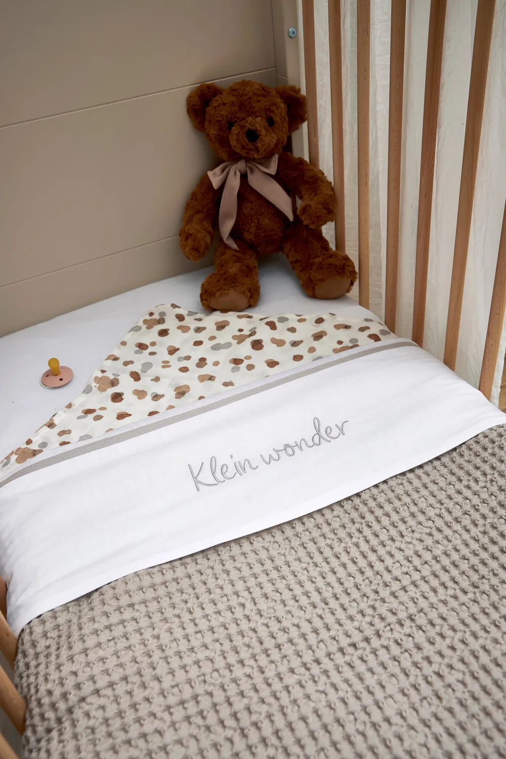 Best Sale Meyco Baby Wieglaken 'Klein Wonder' Greige