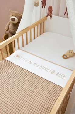 Flash Sale Meyco Baby Wieglaken 'Love You To The Moon & Back' Sand