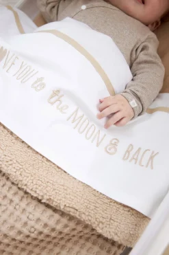 Flash Sale Meyco Baby Wieglaken 'Love You To The Moon & Back' Sand