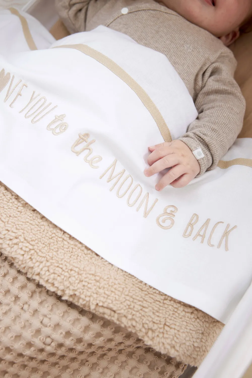 Flash Sale Meyco Baby Wieglaken 'Love You To The Moon & Back' Sand