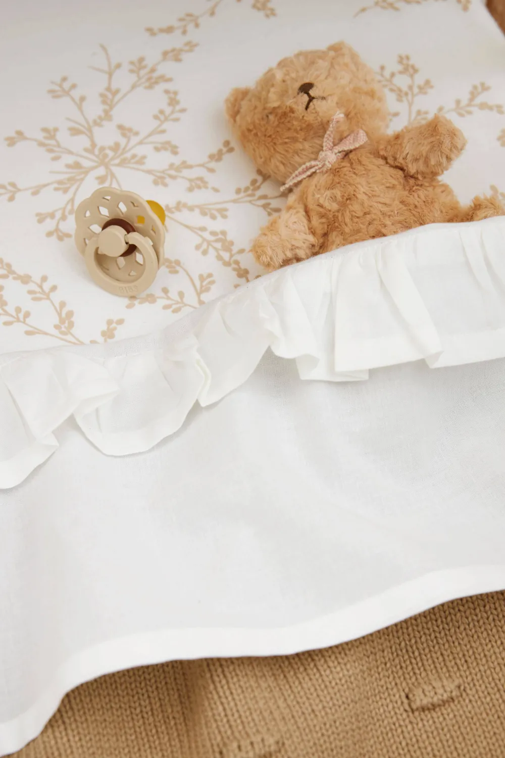 Cheap Meyco Baby Wieglaken Ruffle 75X100 White