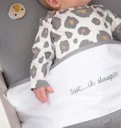 Best Sale Meyco Baby Wieglaken Ssst...Ik Slaap!! 75X100 Grey