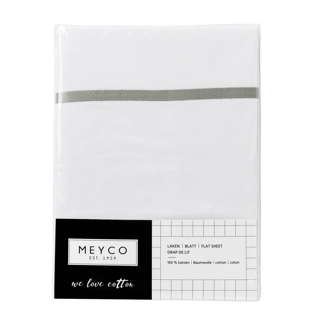 Store Meyco Wieglaken Met Bies 75X100 Cm Grijs