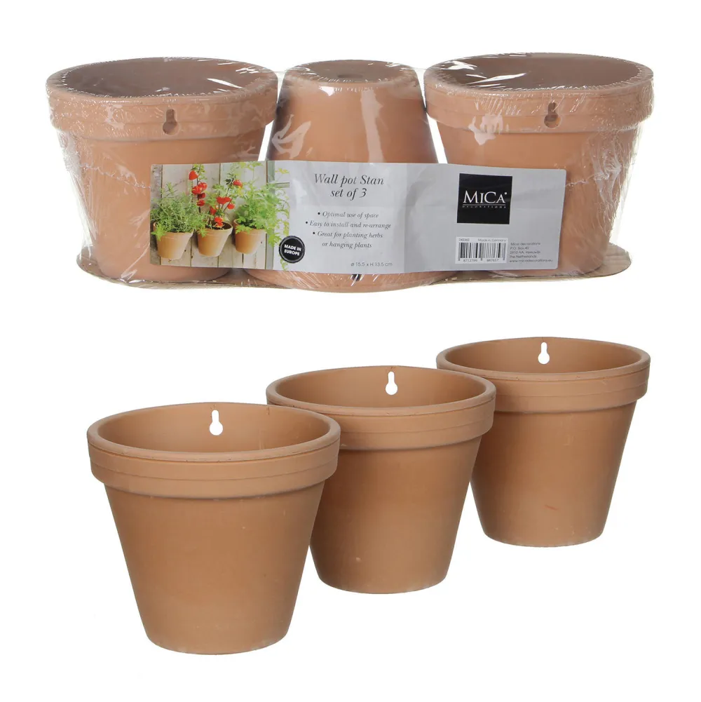 Bloempot Stan (Set Van 3) - (O15,5X13,5 Cm)|Mica Decorations New