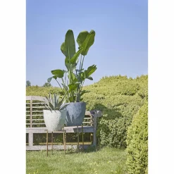 Bravo Bloempot Rond Lichtgrijs Slate - (H40Xo45 Cm)|Mica Decorations Hot