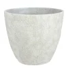 Bravo Bloempot Rond Lichtgrijs Slate - (H32,5Xo38 Cm)|Mica Decorations New