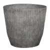 Rio Bloempot Rond Lichtgrijs - (H28Xo31 Cm)|Mica Decorations Fashion