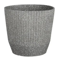Rio Bloempot Rond Grijs Terrazzo - (H28Xo31 Cm)|Mica Decorations Hot