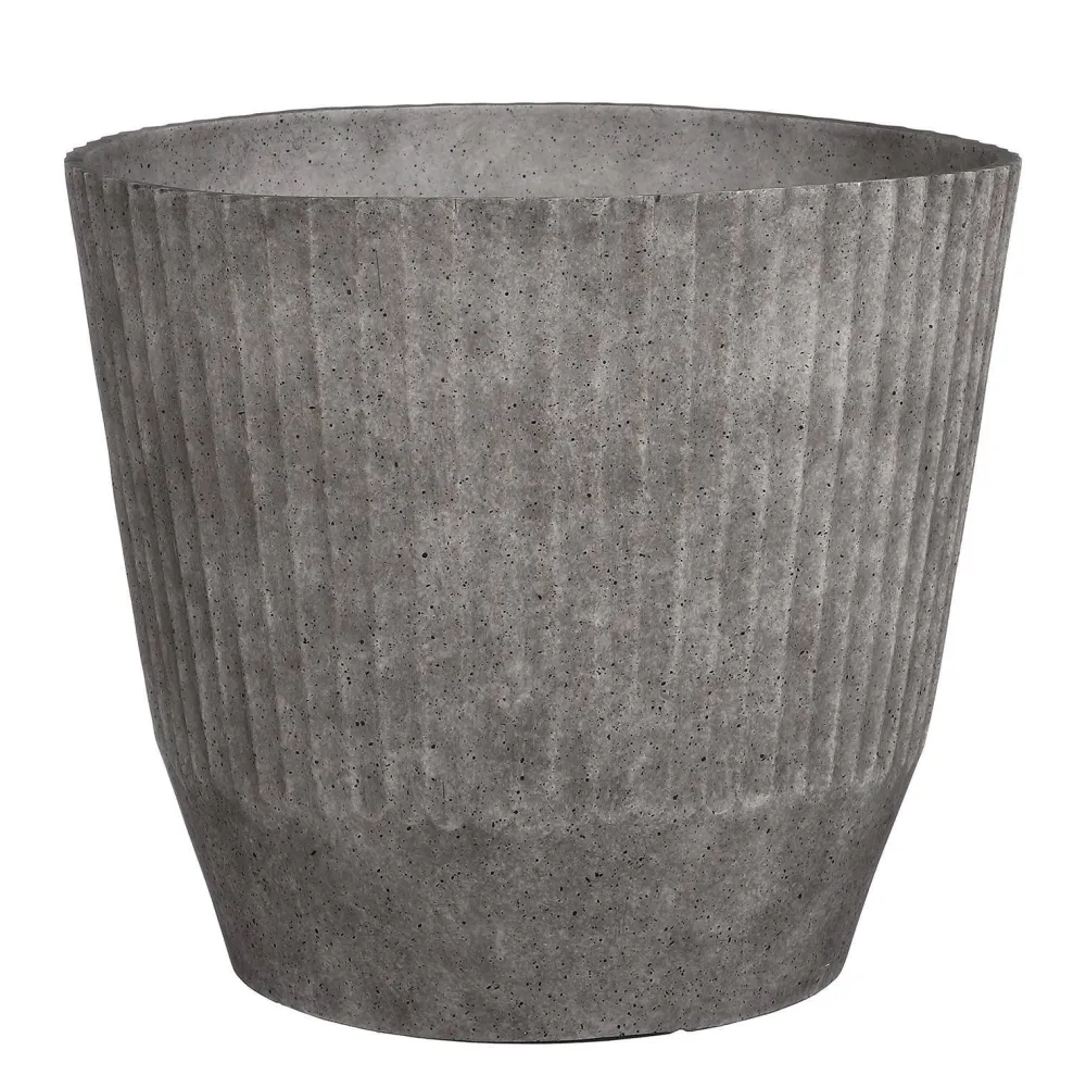 Rio Bloempot Rond Lichtgrijs - (H33,5Xo37 Cm)|Mica Decorations Cheap