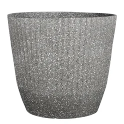 Rio Bloempot Rond Grijs Terrazzo - (H40,5Xo45 Cm)|Mica Decorations Online