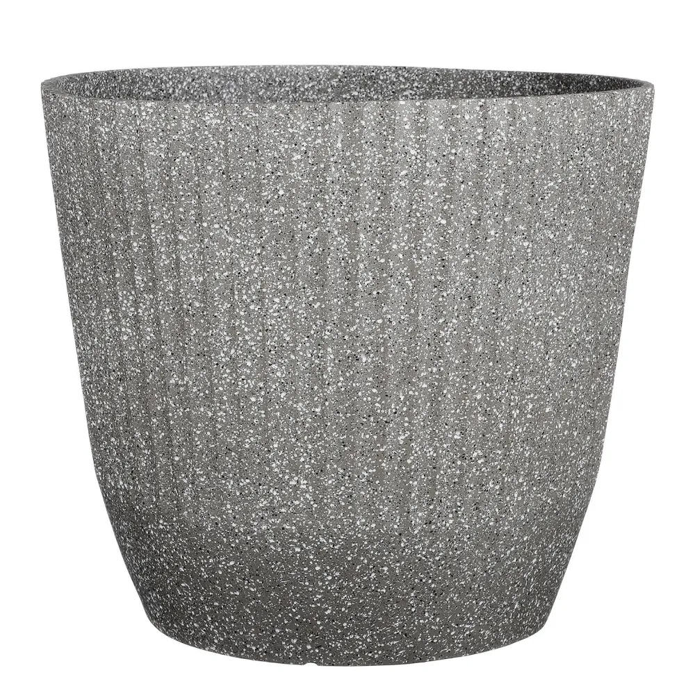 Rio Bloempot Rond Grijs Terrazzo - (H40,5Xo45 Cm)|Mica Decorations Online