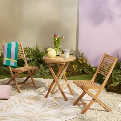 Teak Bistrostoel Bandung (Set Van 2)|NOUS Garden Cheap