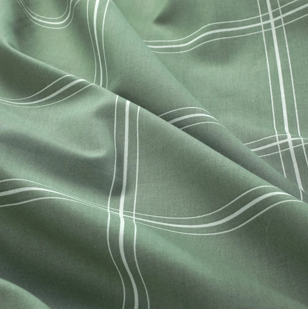 Outlet NOUS Living Katoenen Dekbedovertrek 2 Persoons Line Check (200X220 Cm)