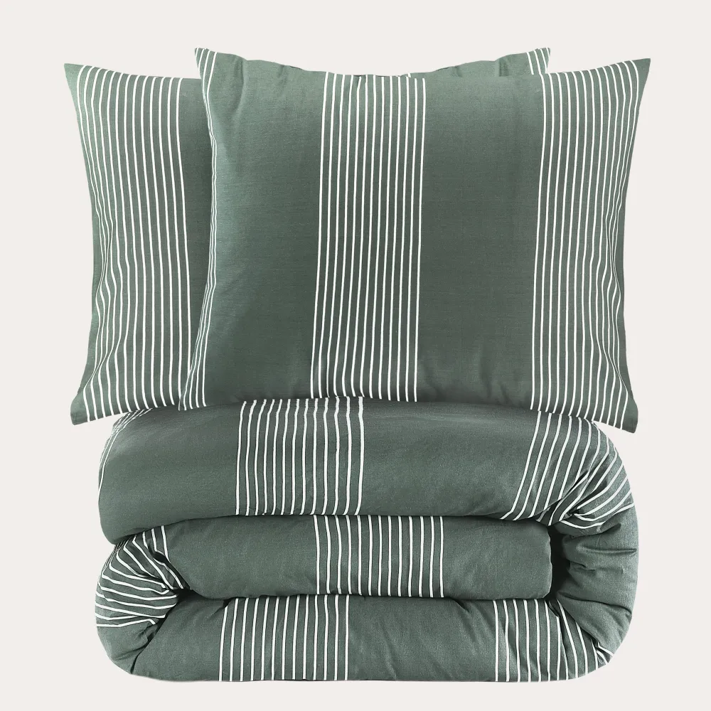 Discount NOUS Living Katoenen Dekbedovertrek Lits-Jumeaux Wide Stripe (240X220 Cm)