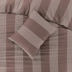 Shop NOUS Living Katoenen Dekbedovertrek Lits-Jumeaux Wide Stripe (240X220 Cm)