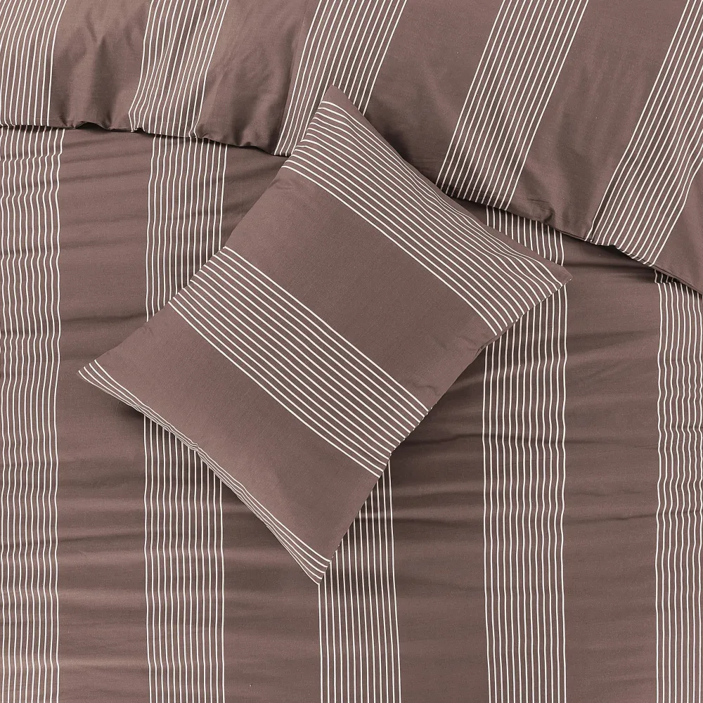 Shop NOUS Living Katoenen Dekbedovertrek Lits-Jumeaux Wide Stripe (240X220 Cm)