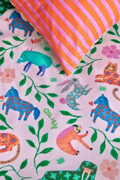 Hot Oilily Katoenen Dekbedovertrek Peuter Happy Zoo (120X150 Cm)