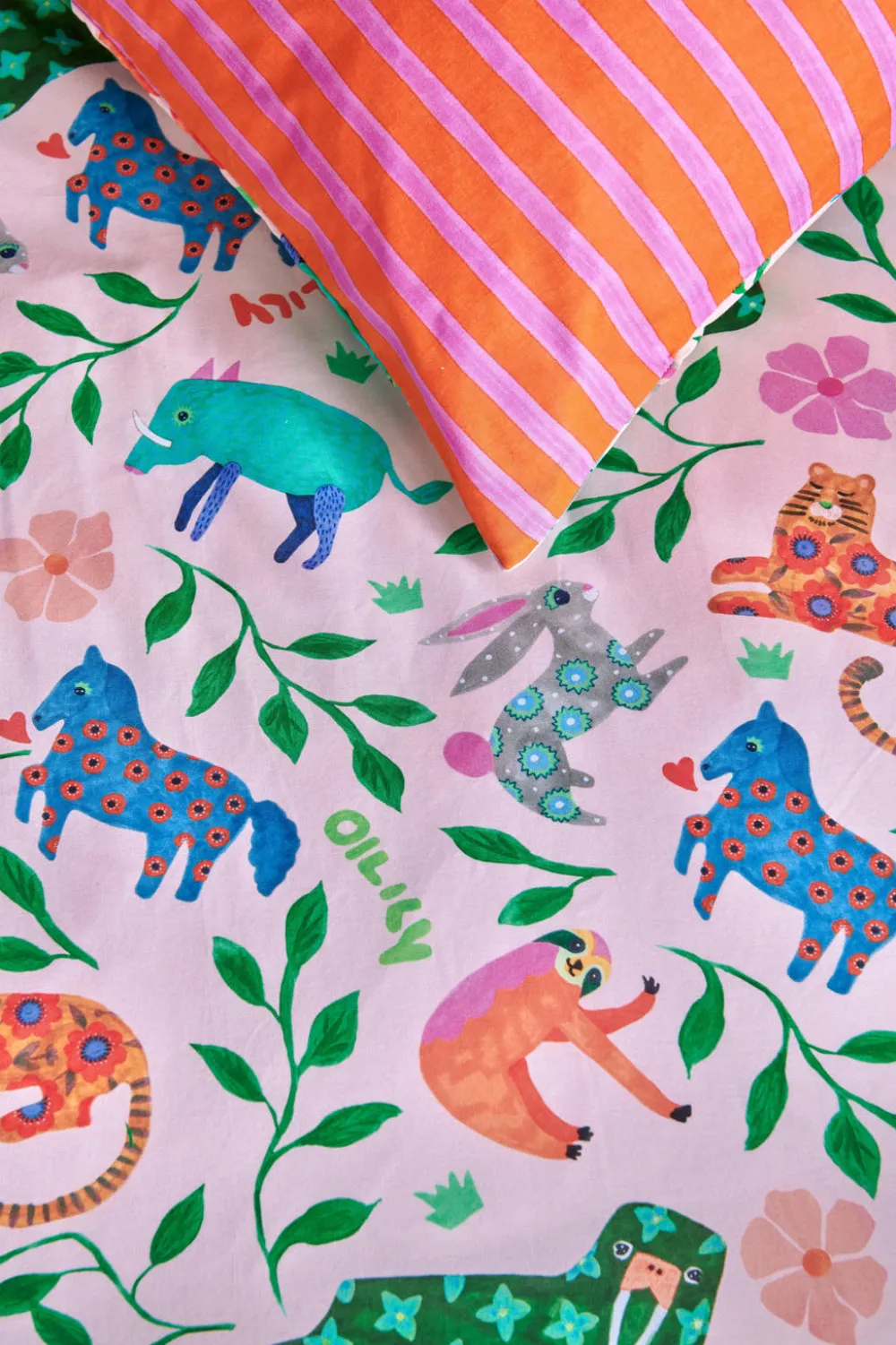 Cheap Oilily Katoenen Dekbedovertrek Baby Happy Zoo (100X135 Cm)