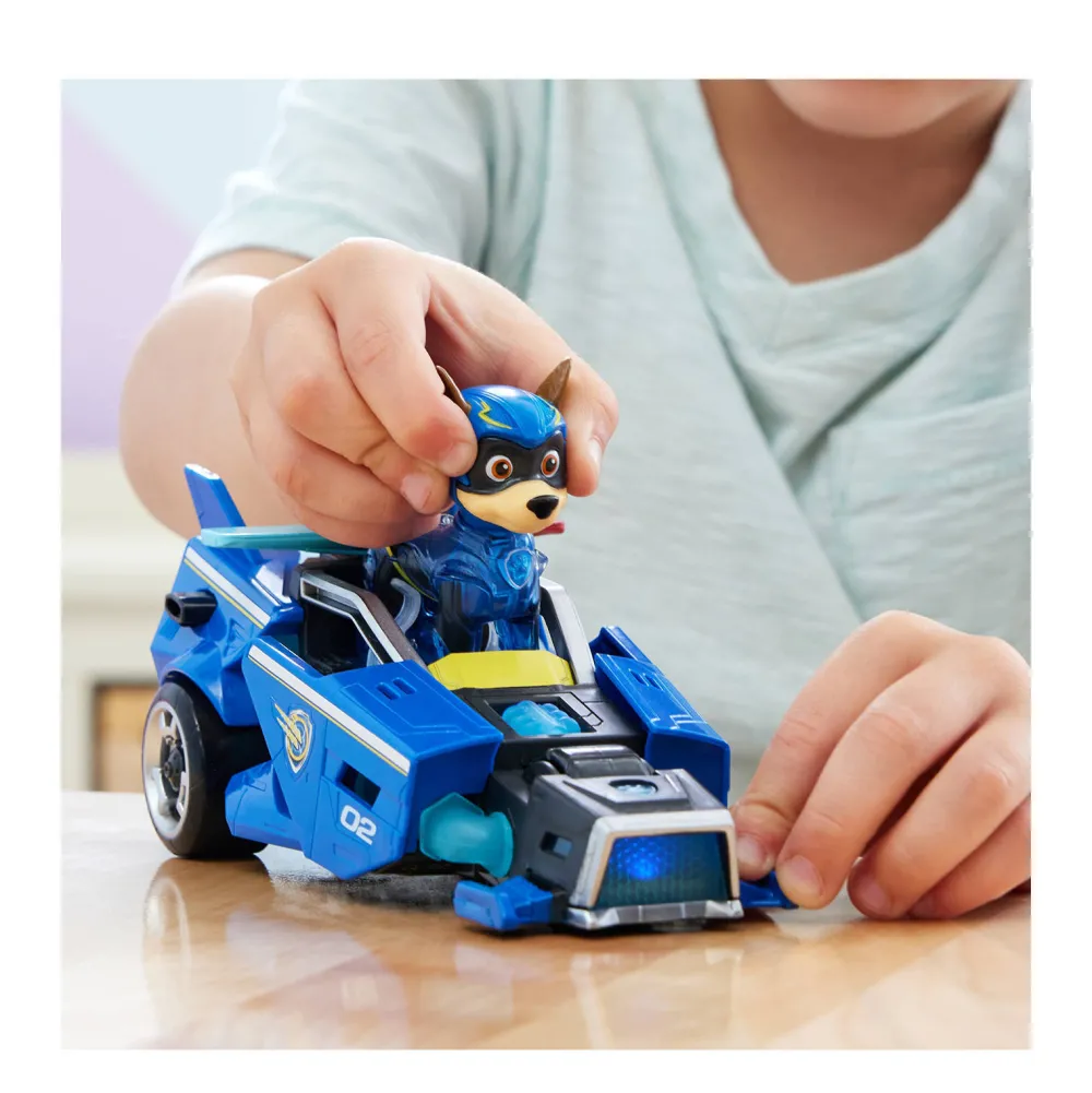 The Mighty Movie Politiewagen Met Chase-Actiefiguur Licht En Geluid|Paw Patrol Outlet