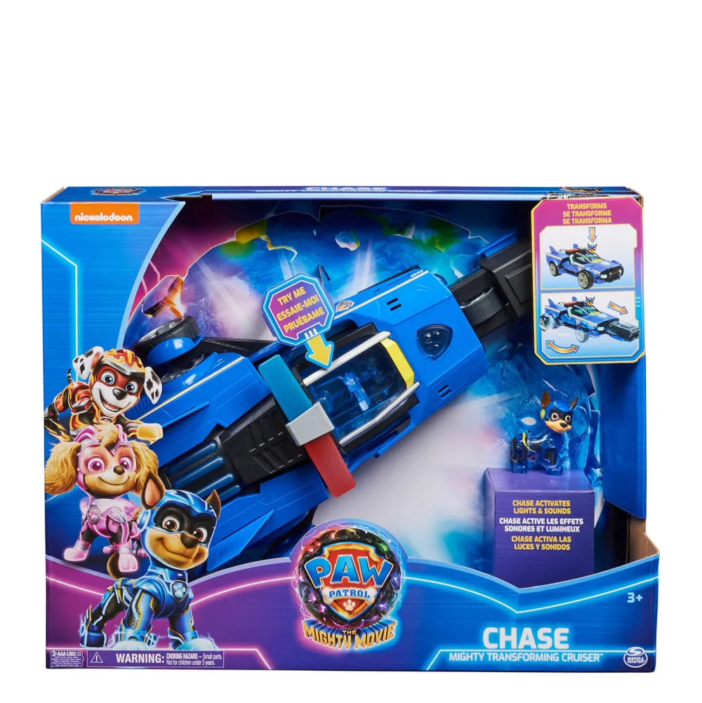 The Mighty Movie Chase'S Transformerende Raceauto Met Licht En Geluid Met Chase|Paw Patrol Discount