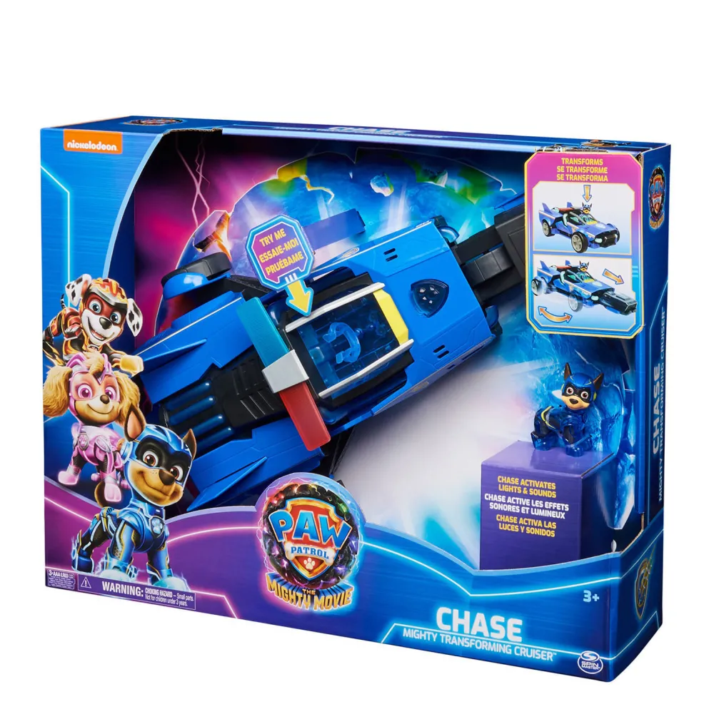 The Mighty Movie Chase'S Transformerende Raceauto Met Licht En Geluid Met Chase|Paw Patrol Discount