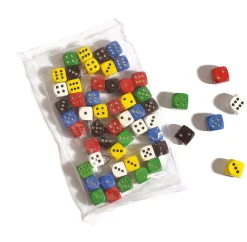 Houten Dobbelstenen 16Mm 50 Stuks Houten Dobbelstenen 50 Stuks|Philos Online