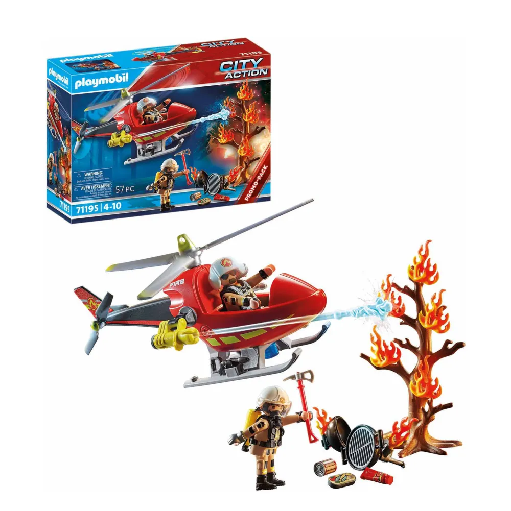 City Action Brandbestrijding Helikopter - 71195|Playmobil Store