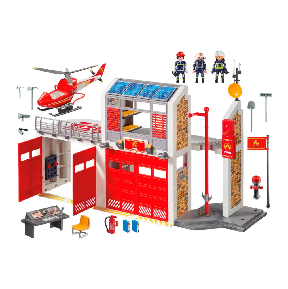 City Action Grote Brandweerkazerne Met Helicopter|Playmobil Cheap