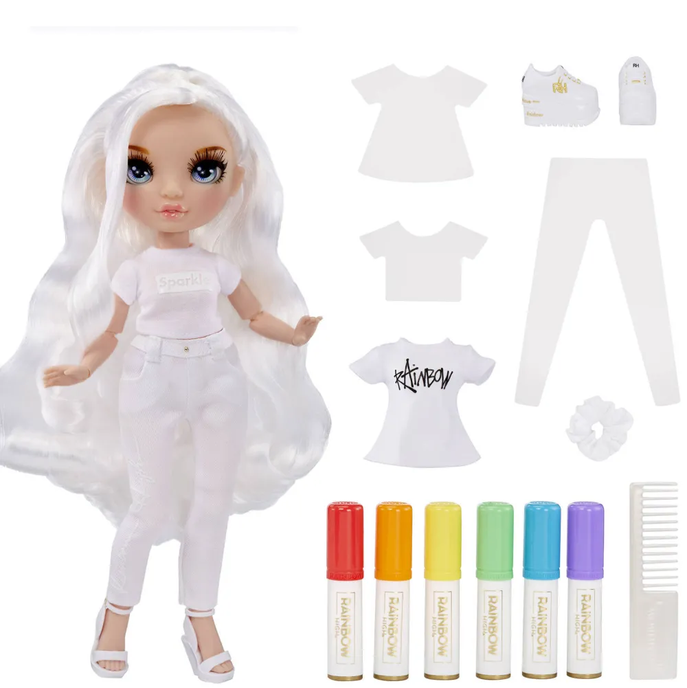 Color & Create Fashion Doll- Character 1 (Blue Eyes)|Rainbow High Hot