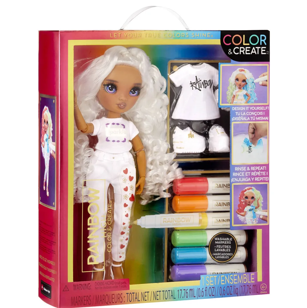 Color & Create Fashion Doll- Character 2 (Purple Eyes)|Rainbow High Shop