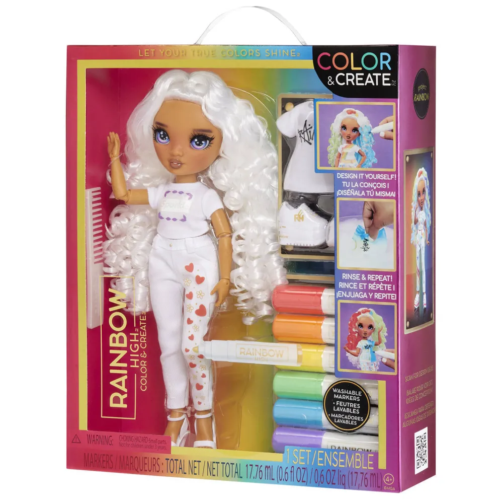 Color & Create Fashion Doll- Character 2 (Purple Eyes)|Rainbow High Shop