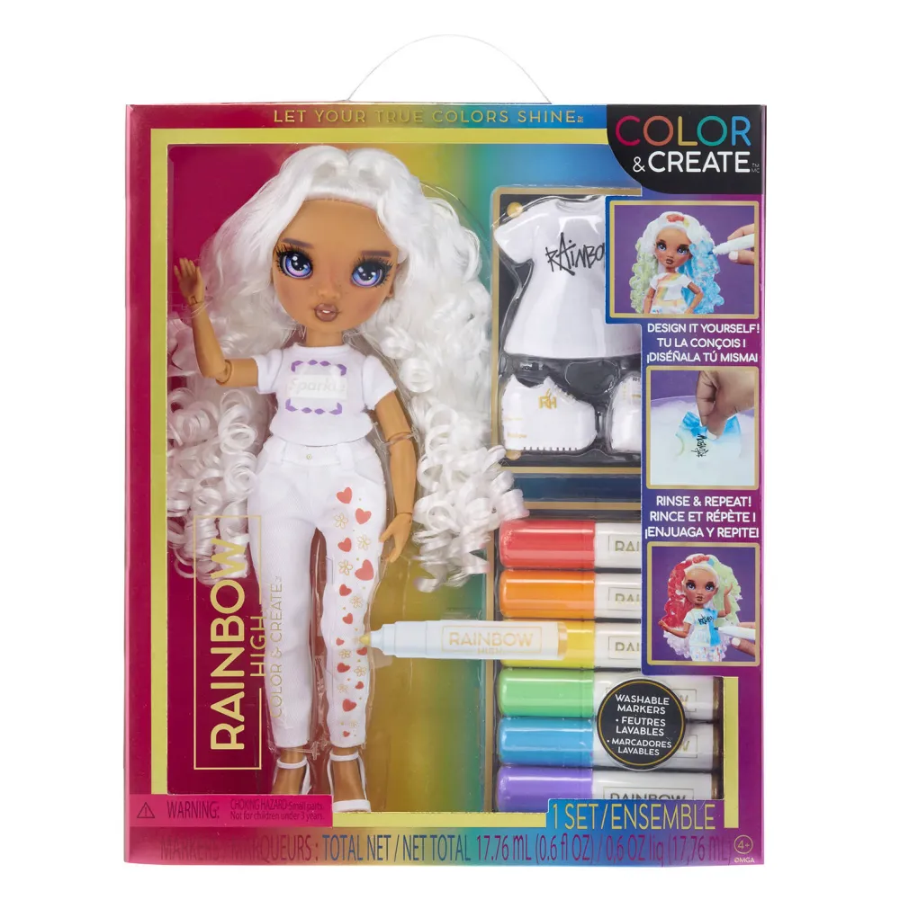 Color & Create Fashion Doll- Character 2 (Purple Eyes)|Rainbow High Shop