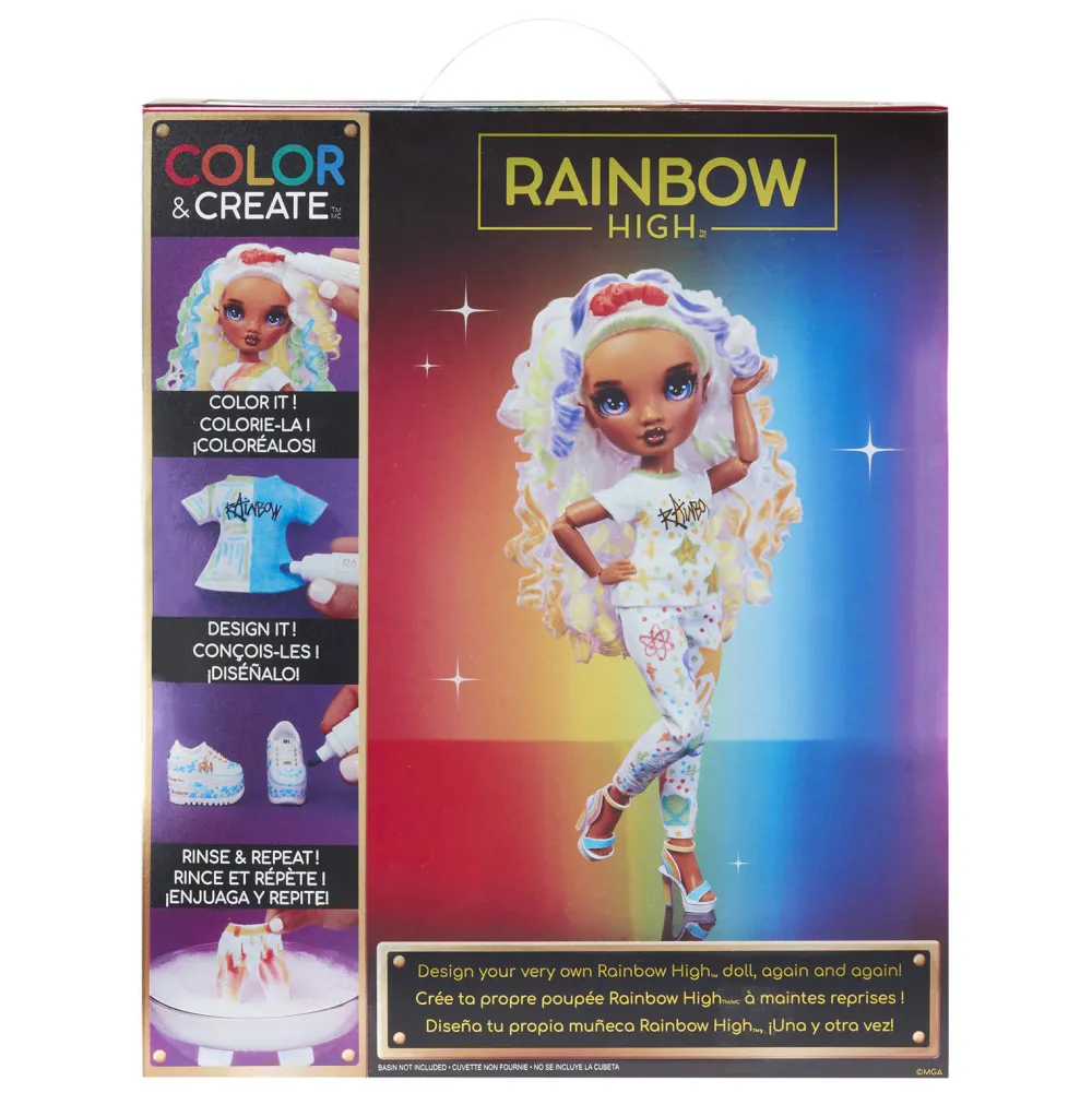 Color & Create Fashion Doll- Character 2 (Purple Eyes)|Rainbow High Shop