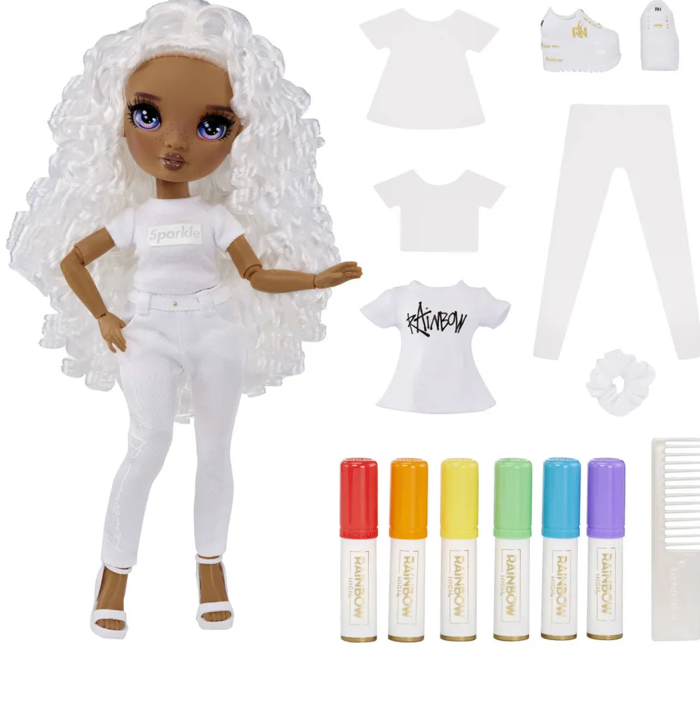 Color & Create Fashion Doll- Character 2 (Purple Eyes)|Rainbow High Shop