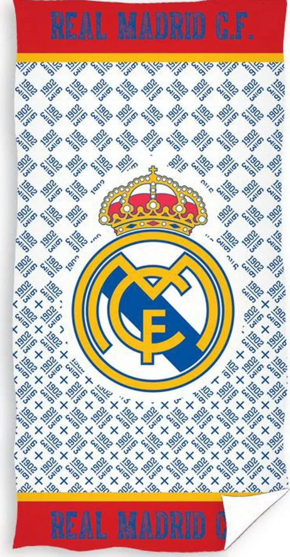 Outlet Real Madrid Kinderstrandlaken (70X140 Cm) Wit