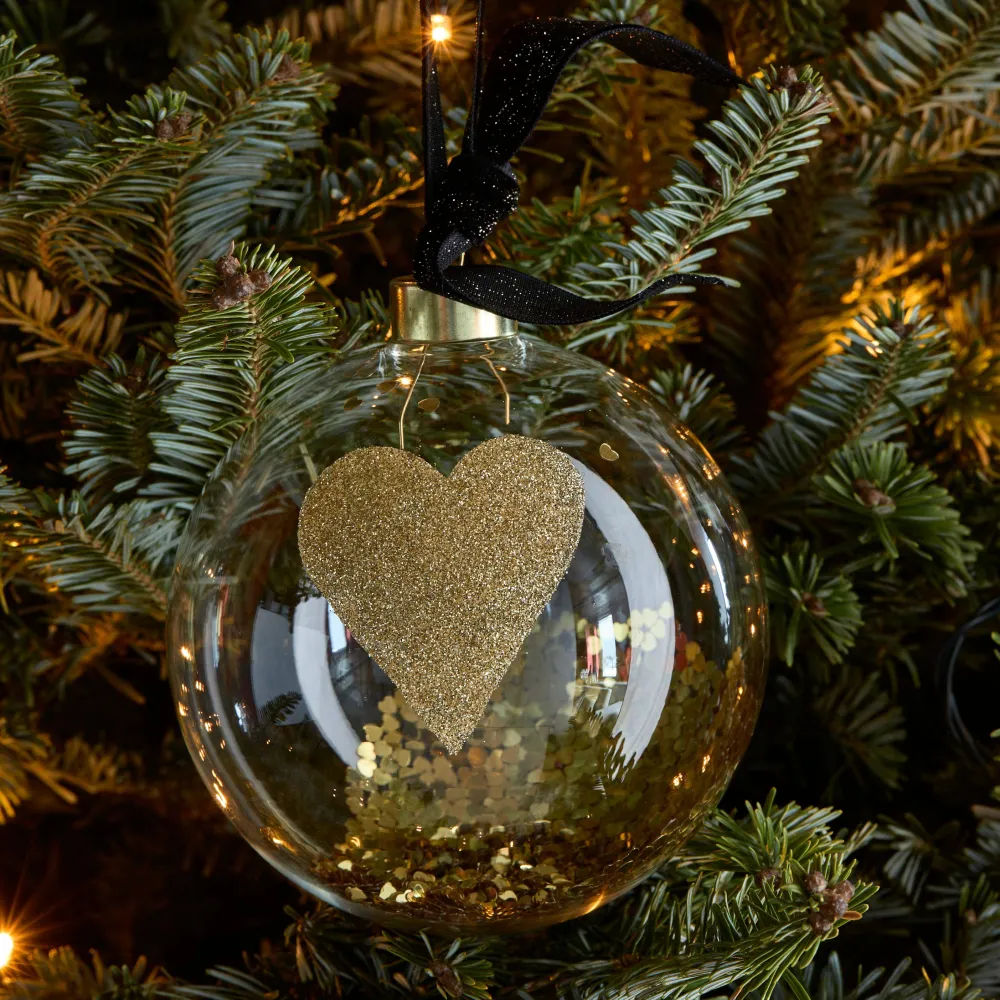 Fashion Riviera Maison Kerstbal Glitter Bow (O12 Cm)