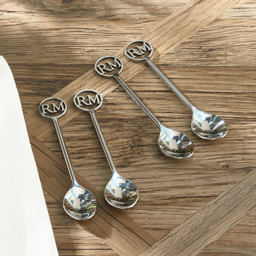 Outlet Riviera Maison Rm Monogram Koffielepel (Set Van 4)