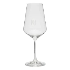 Outlet Riviera Maison Wijnglas Wit Monogram