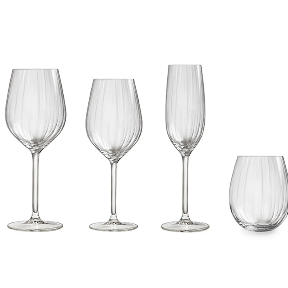 Store Royal Leerdam Champagneglas Plisse (Set Van 4)