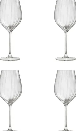 Store Royal Leerdam Wijnglas Wit Plisse (Set Van 4)