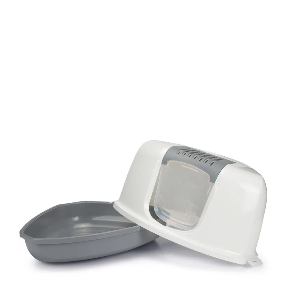 Store Savic Nestor Corner - Kattenbak - Grijs/Wit - 58X45X40 Cm