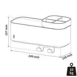 Best Tiger Opbergbak Met Handdoekhaak 2-Store (24,9X15,7 Cm)