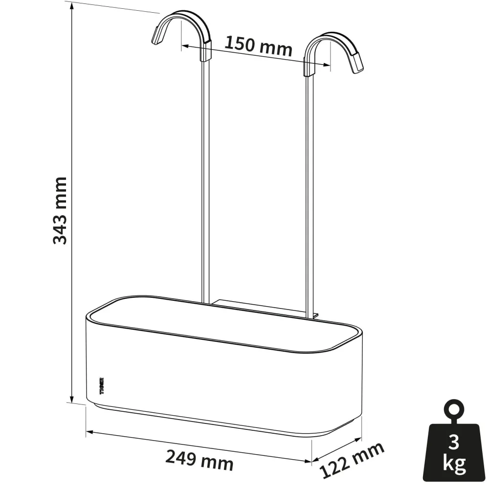 Best Tiger Ophangbaar Douchemandje 2-Store (34,3X24,9X12,2 Cm)