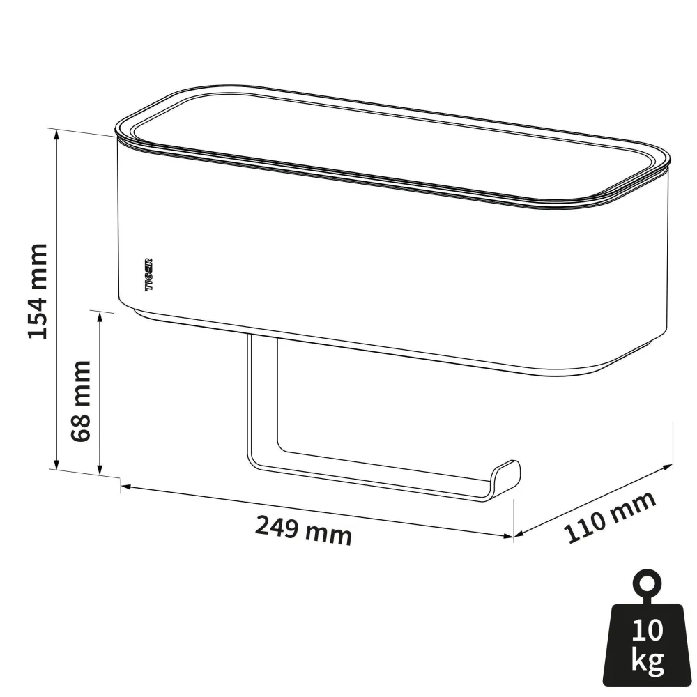 Cheap Tiger Toiletrolhouder Met Opbergbakje 2-Store