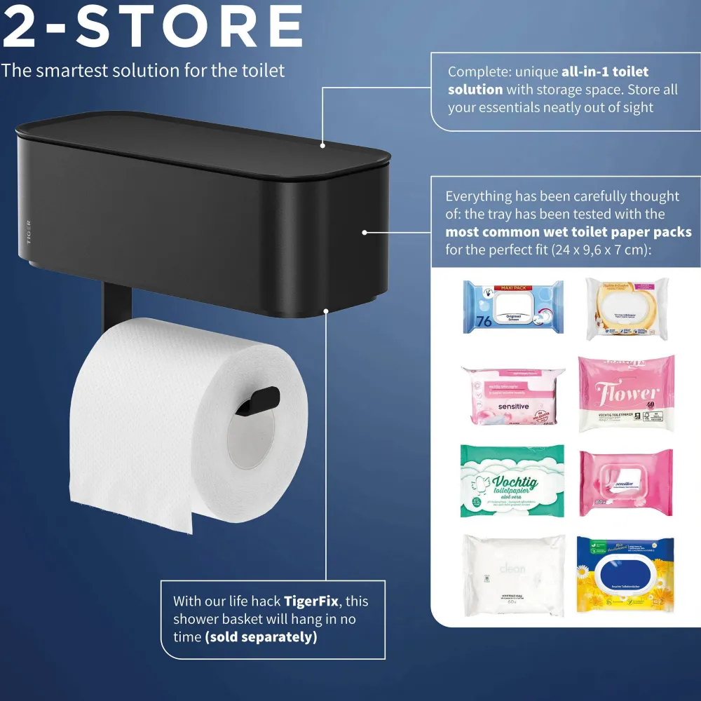 Cheap Tiger Toiletrolhouder Met Opbergbakje 2-Store