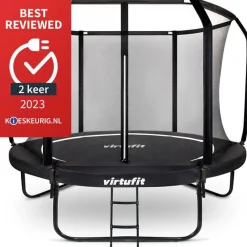 Premium Trampoline Met Veiligheidsnet 366 X 366 X 85 Cm|Virtufit Discount